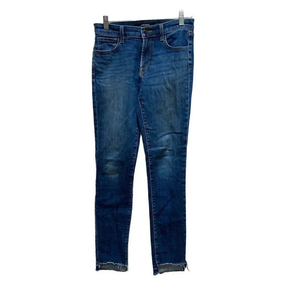 J Brand Skinny Jeans Step Hem In Mesmeric Blue Size 27